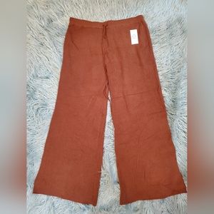 NEW WITH TAGS Drawstring Knit Wide Leg Pant